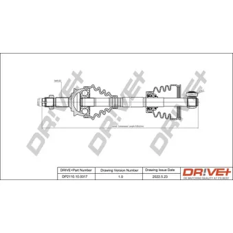 Arbre de transmission Dr!ve+ DP2110.10.0317