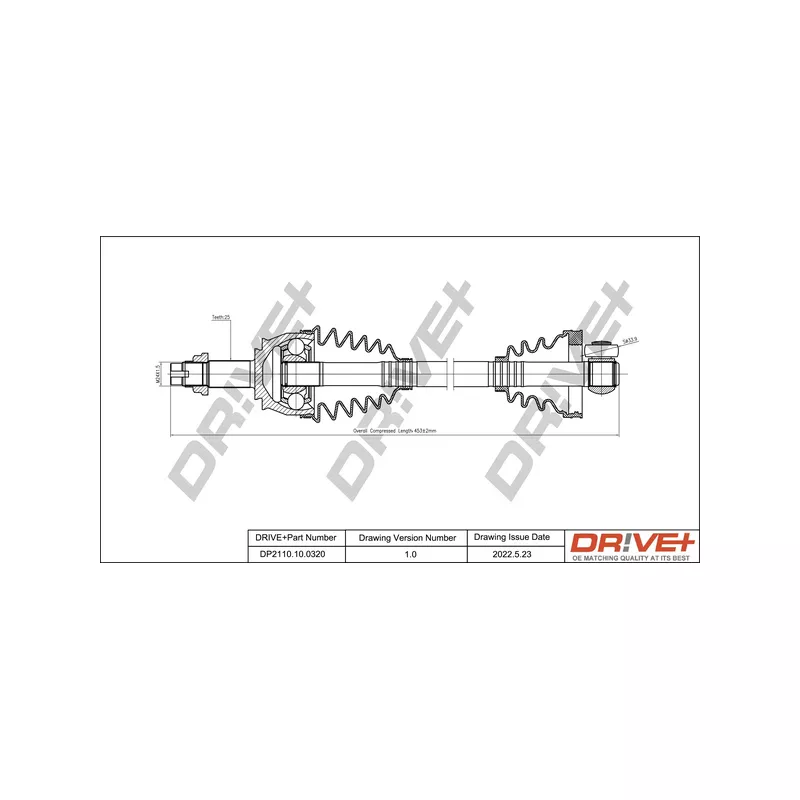 Arbre de transmission Dr!ve+ DP2110.10.0320