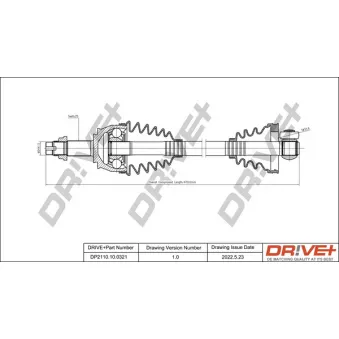 Arbre de transmission Dr!ve+ DP2110.10.0321