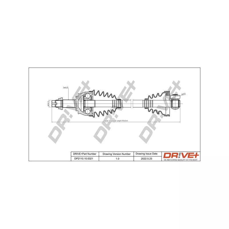 Arbre de transmission Dr!ve+ DP2110.10.0321