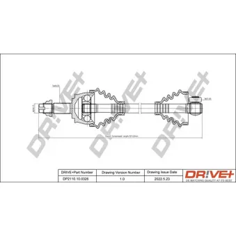 Arbre de transmission Dr!ve+ DP2110.10.0326