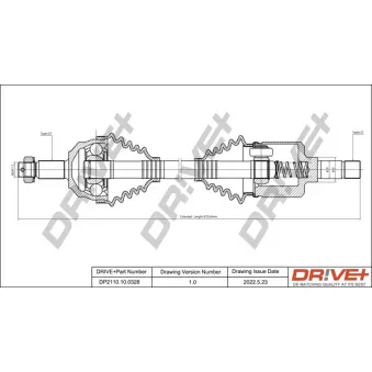 Arbre de transmission Dr!ve+ DP2110.10.0328