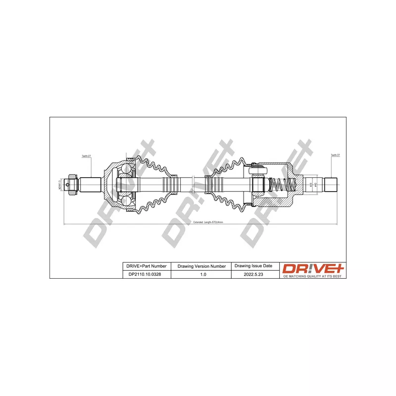 Arbre de transmission Dr!ve+ DP2110.10.0328