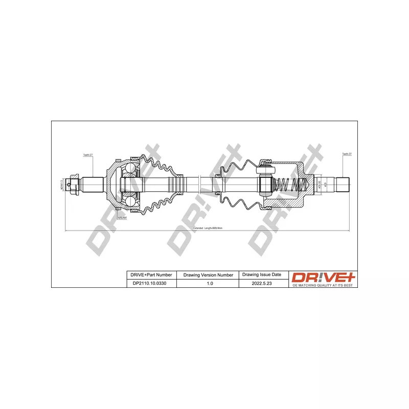 Arbre de transmission Dr!ve+ DP2110.10.0330