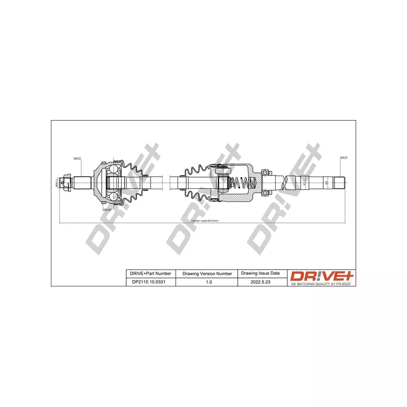 Arbre de transmission Dr!ve+ DP2110.10.0331