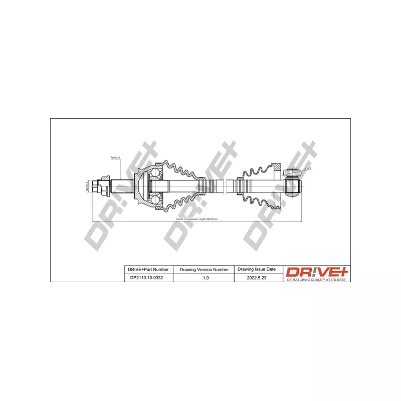Arbre de transmission Dr!ve+ DP2110.10.0332