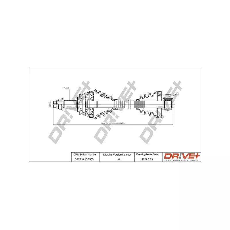 Arbre de transmission Dr!ve+ DP2110.10.0333