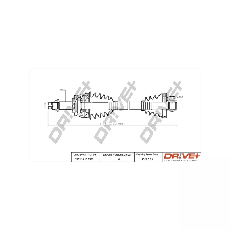 Arbre de transmission Dr!ve+ DP2110.10.0335