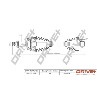 Arbre de transmission Dr!ve+ DP2110.10.0336