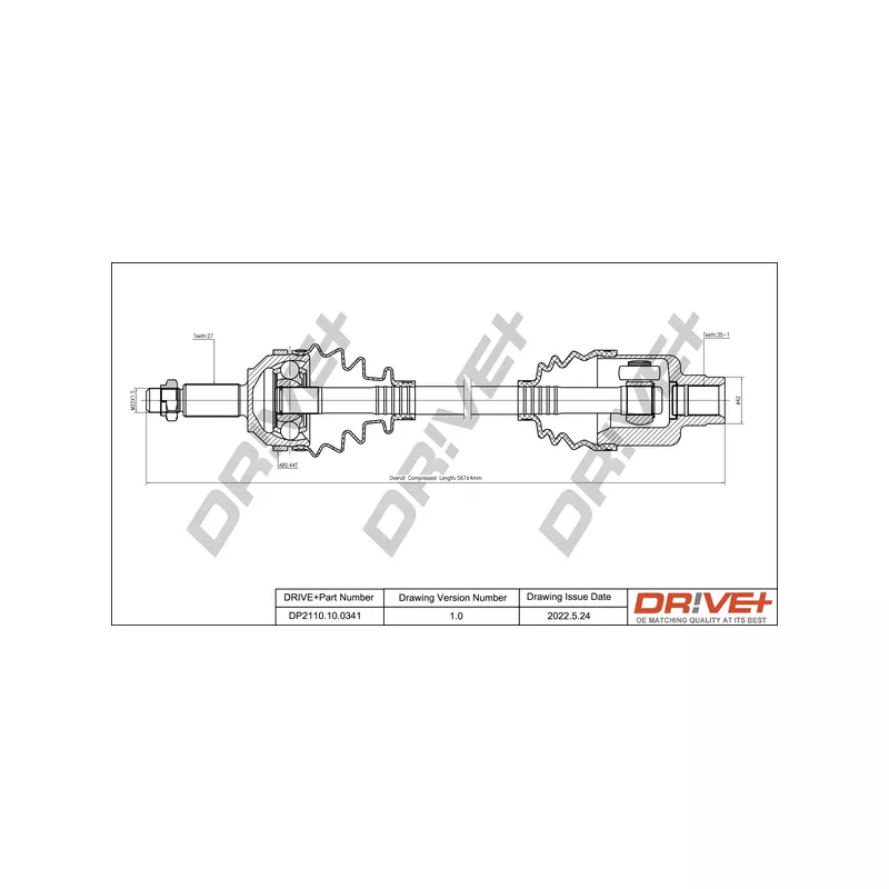 Arbre de transmission Dr!ve+ DP2110.10.0341