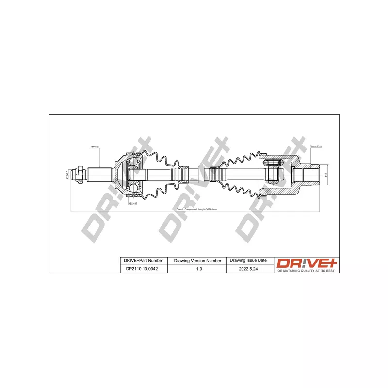 Arbre de transmission Dr!ve+ DP2110.10.0342