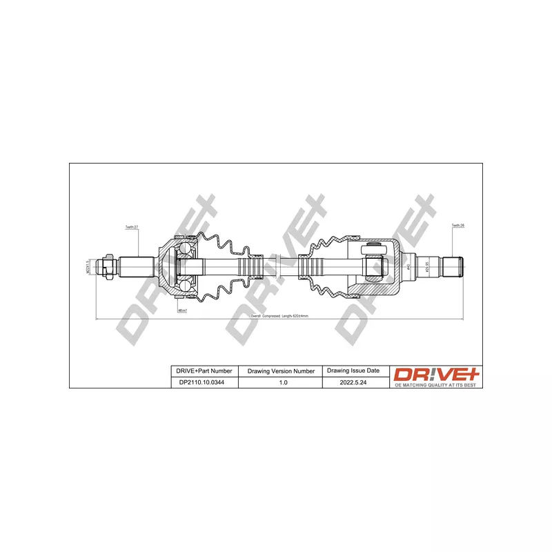 Arbre de transmission Dr!ve+ DP2110.10.0344