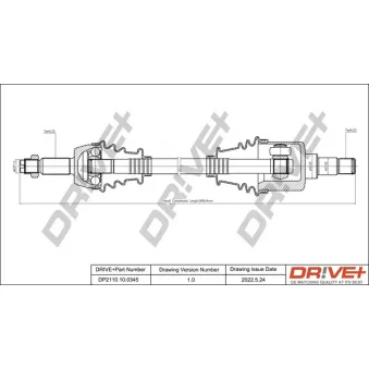 Arbre de transmission Dr!ve+ DP2110.10.0345