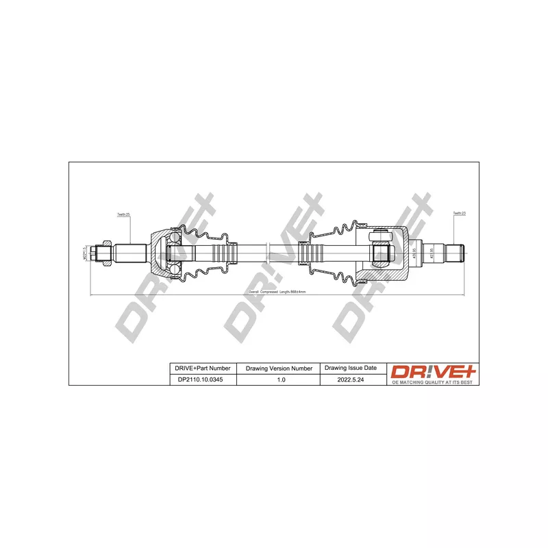 Arbre de transmission Dr!ve+ DP2110.10.0345