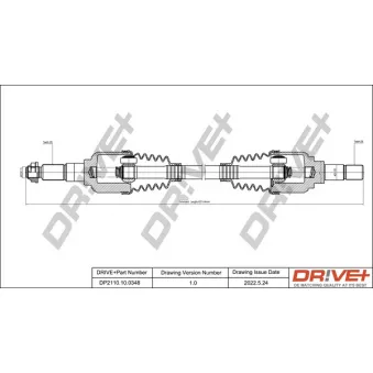 Arbre de transmission Dr!ve+ DP2110.10.0348