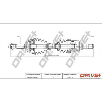 Arbre de transmission Dr!ve+ DP2110.10.0349