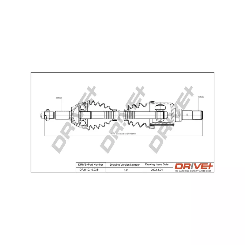 Arbre de transmission Dr!ve+ DP2110.10.0351