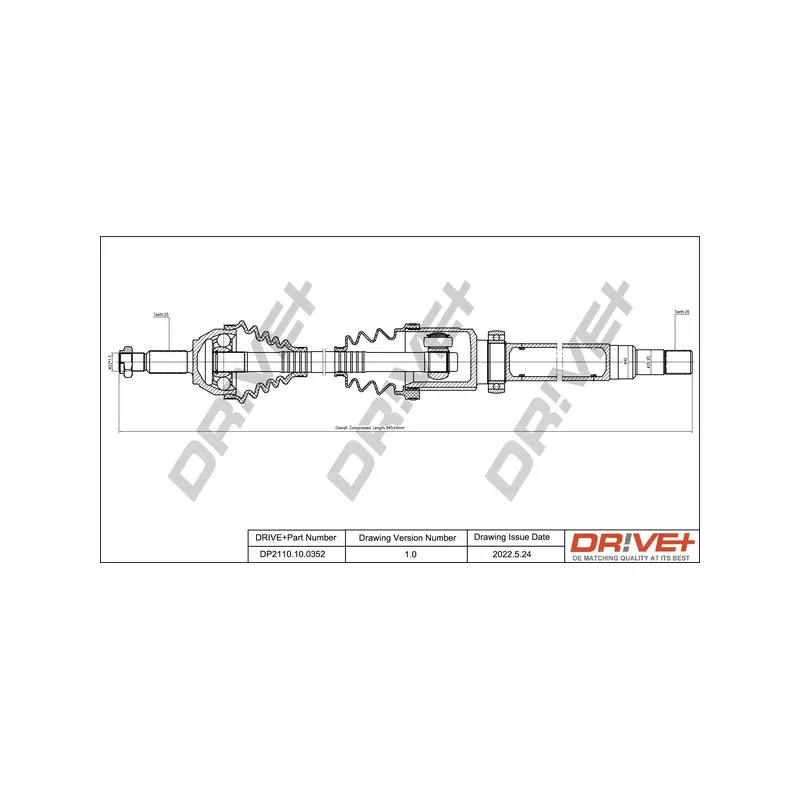 Arbre de transmission Dr!ve+ DP2110.10.0352