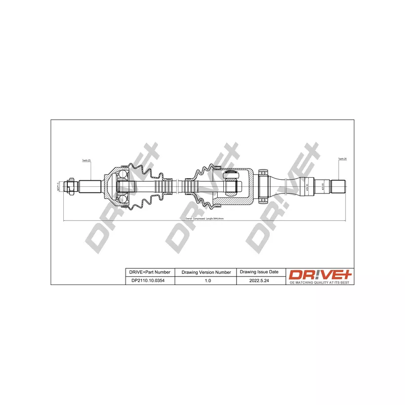 Arbre de transmission Dr!ve+ DP2110.10.0354