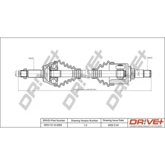 Arbre de transmission Dr!ve+ DP2110.10.0355
