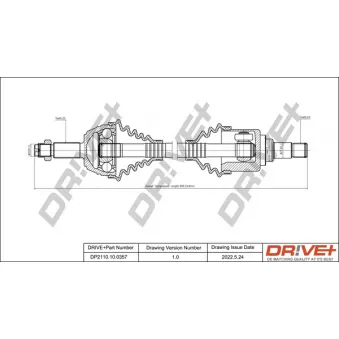 Arbre de transmission Dr!ve+ DP2110.10.0357