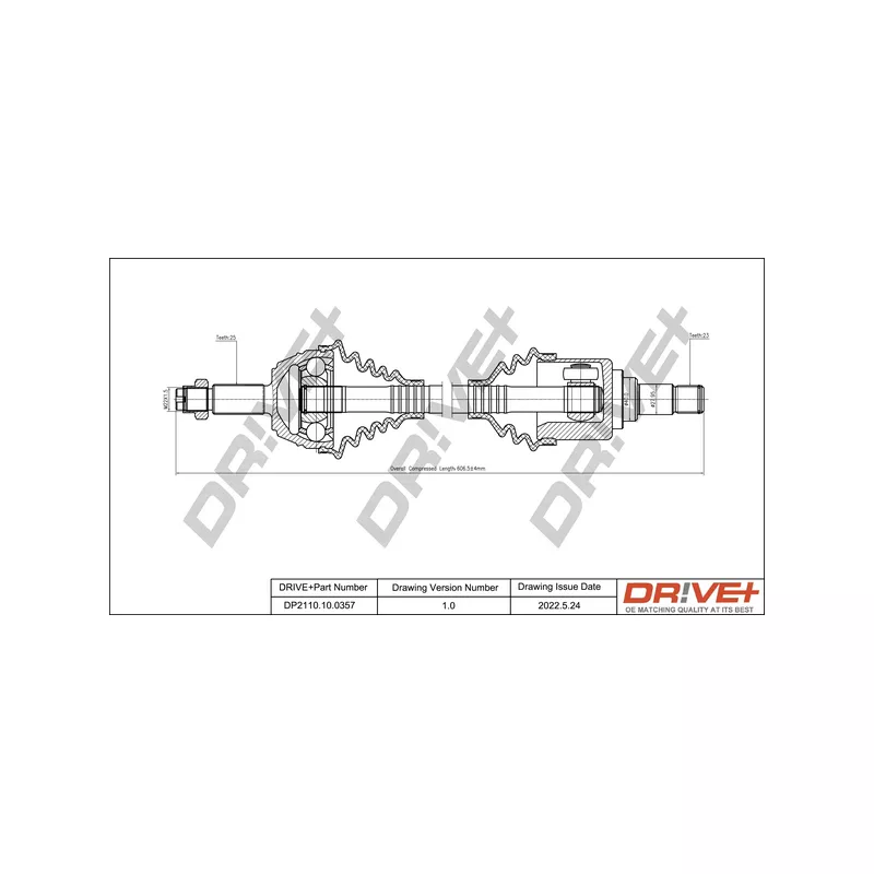 Arbre de transmission Dr!ve+ DP2110.10.0357