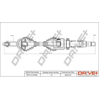 Arbre de transmission Dr!ve+ DP2110.10.0359