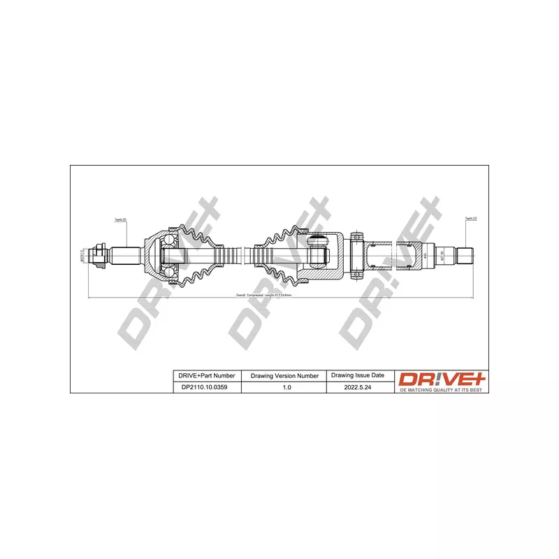 Arbre de transmission Dr!ve+ DP2110.10.0359