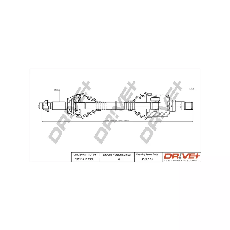 Arbre de transmission Dr!ve+ DP2110.10.0360
