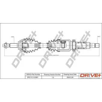 Arbre de transmission Dr!ve+ DP2110.10.0361