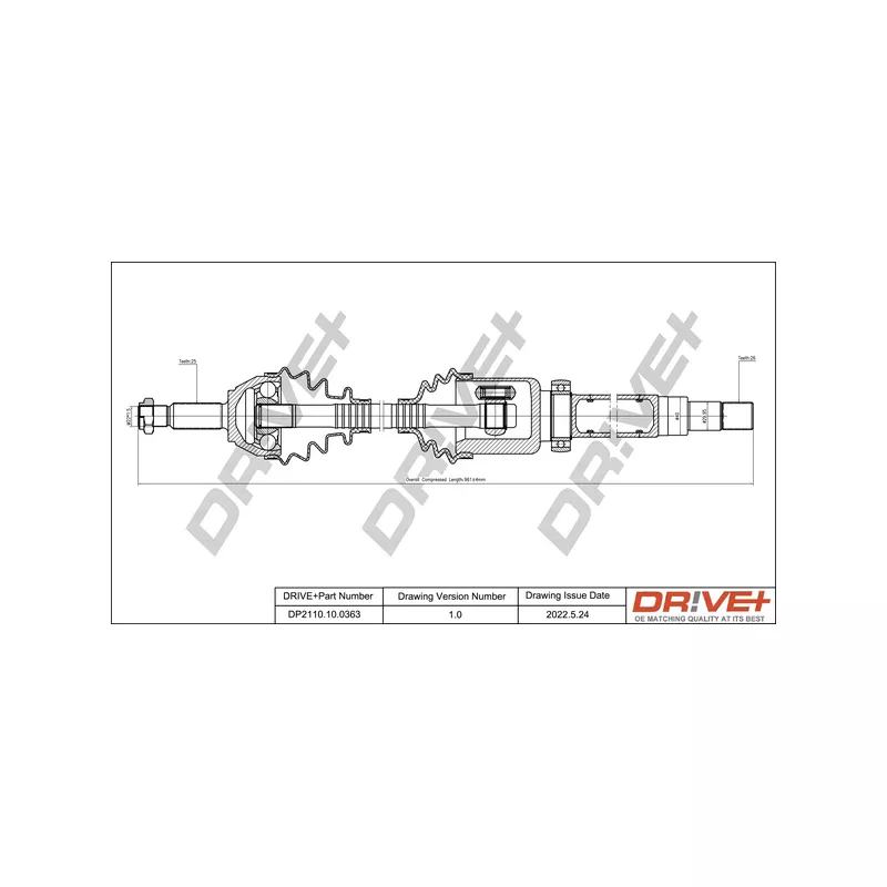 Arbre de transmission Dr!ve+ DP2110.10.0363