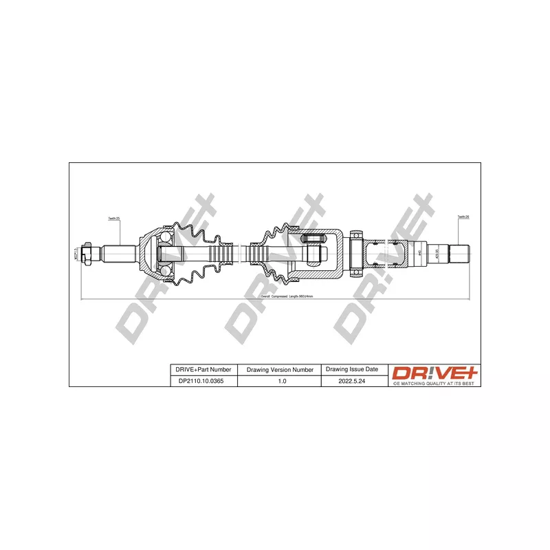 Arbre de transmission Dr!ve+ DP2110.10.0365