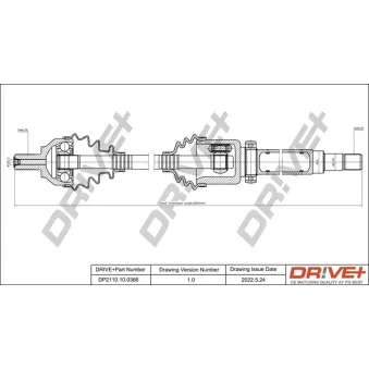 Arbre de transmission Dr!ve+ DP2110.10.0366