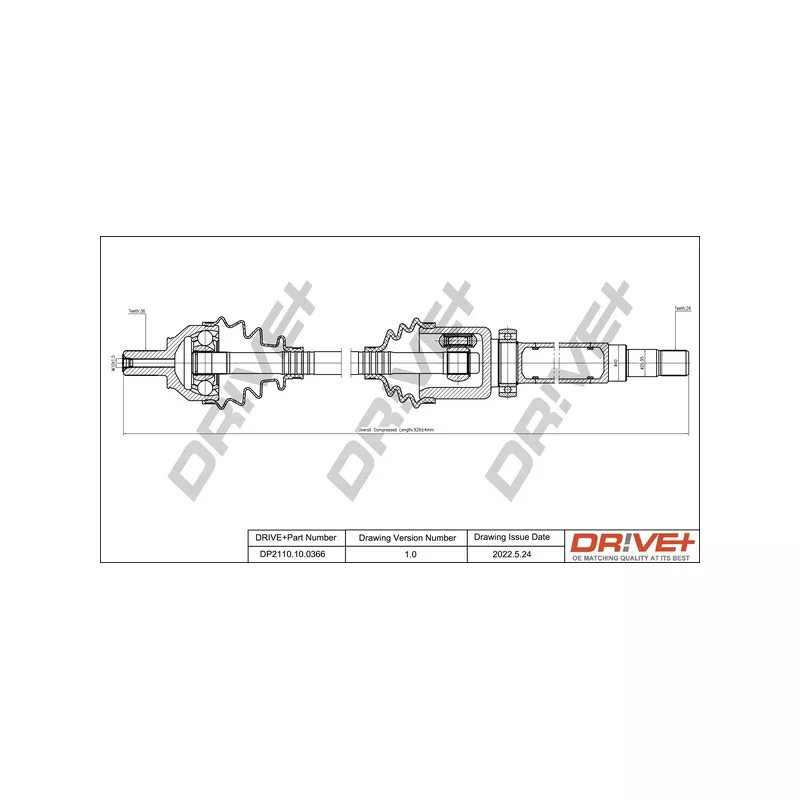 Arbre de transmission Dr!ve+ DP2110.10.0366
