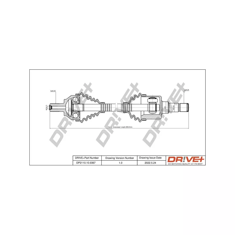 Arbre de transmission Dr!ve+ DP2110.10.0367