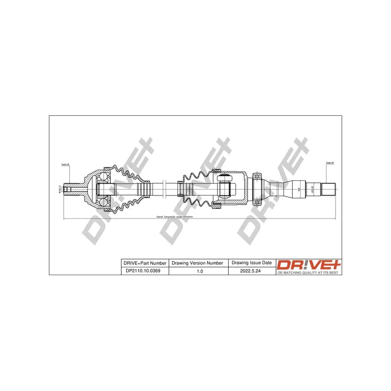 Arbre de transmission Dr!ve+ DP2110.10.0369