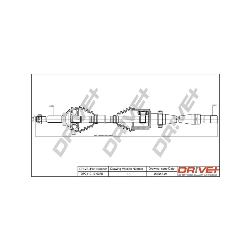 Arbre de transmission Dr!ve+ DP2110.10.0375