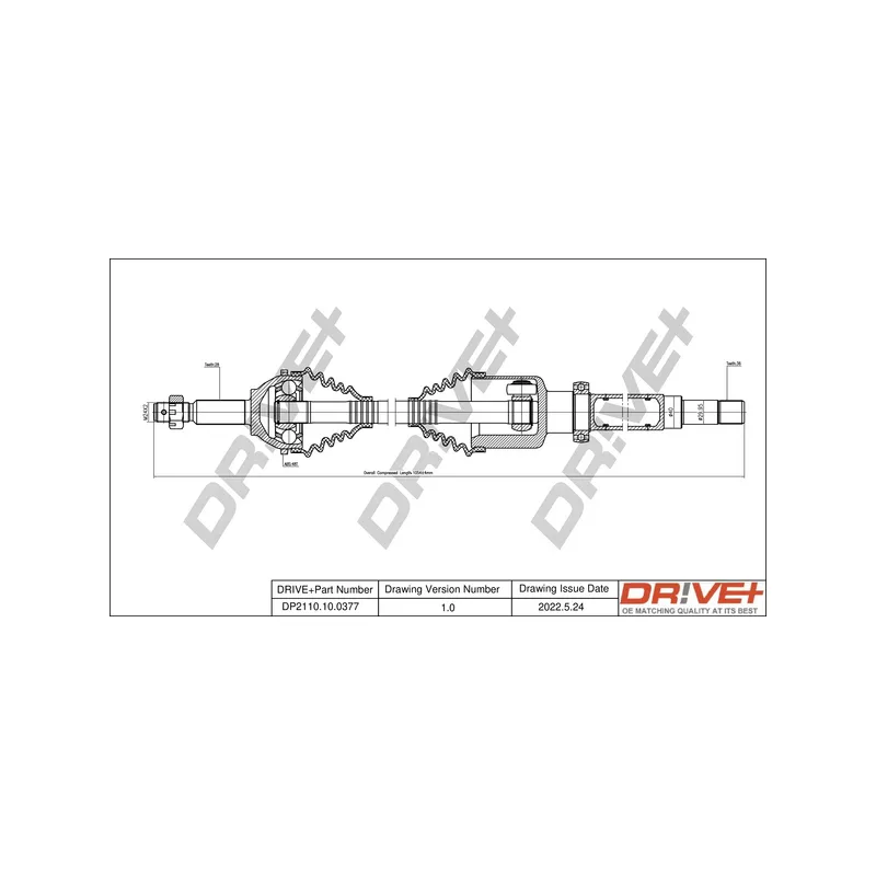 Arbre de transmission Dr!ve+ DP2110.10.0377