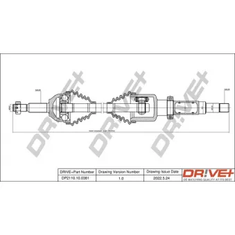 Arbre de transmission Dr!ve+ DP2110.10.0381