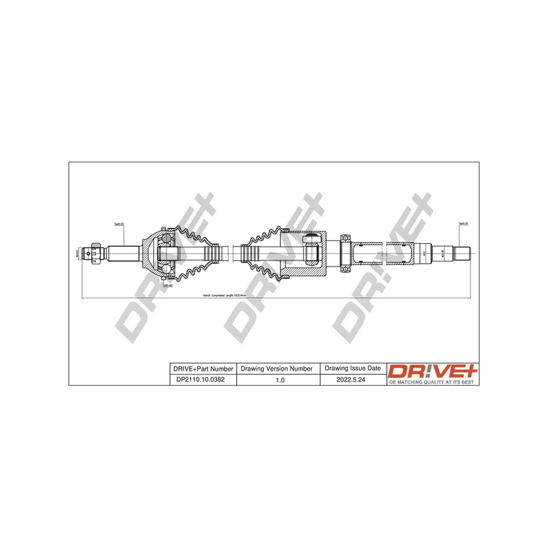 Arbre de transmission Dr!ve+ DP2110.10.0382