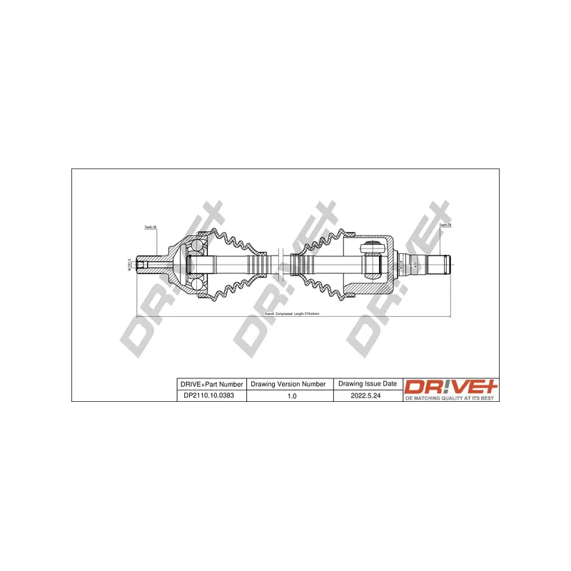Arbre de transmission Dr!ve+ DP2110.10.0383