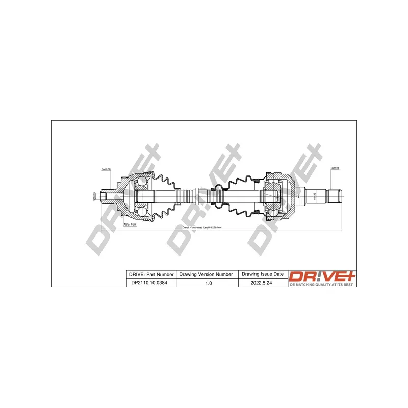 Arbre de transmission Dr!ve+ DP2110.10.0384