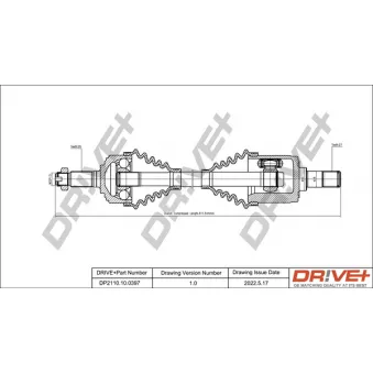 Arbre de transmission Dr!ve+ DP2110.10.0397