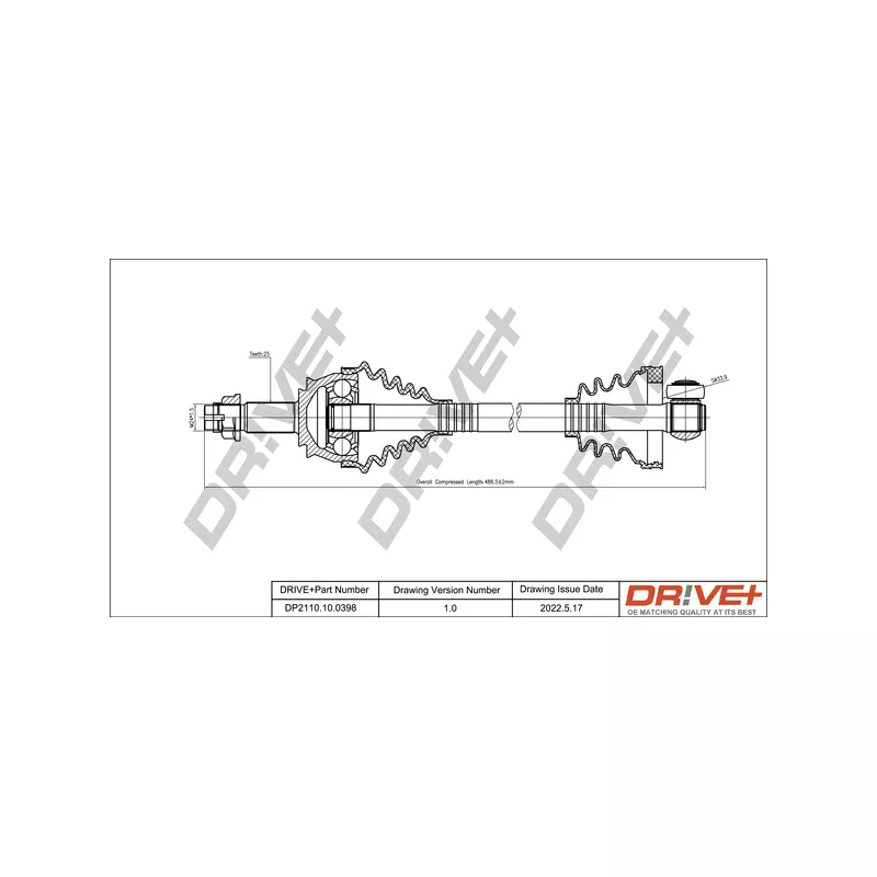 Arbre de transmission Dr!ve+ DP2110.10.0398