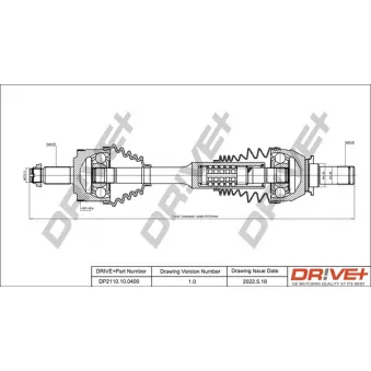 Arbre de transmission Dr!ve+ DP2110.10.0400