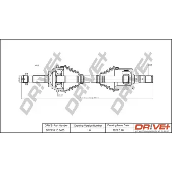 Arbre de transmission Dr!ve+ DP2110.10.0405