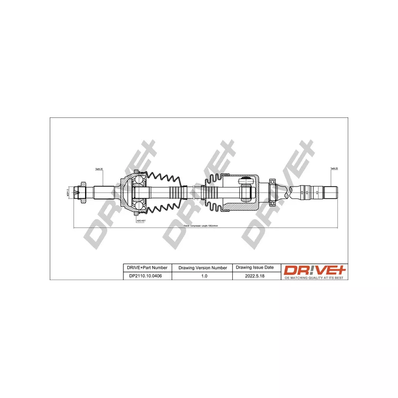 Arbre de transmission Dr!ve+ DP2110.10.0406