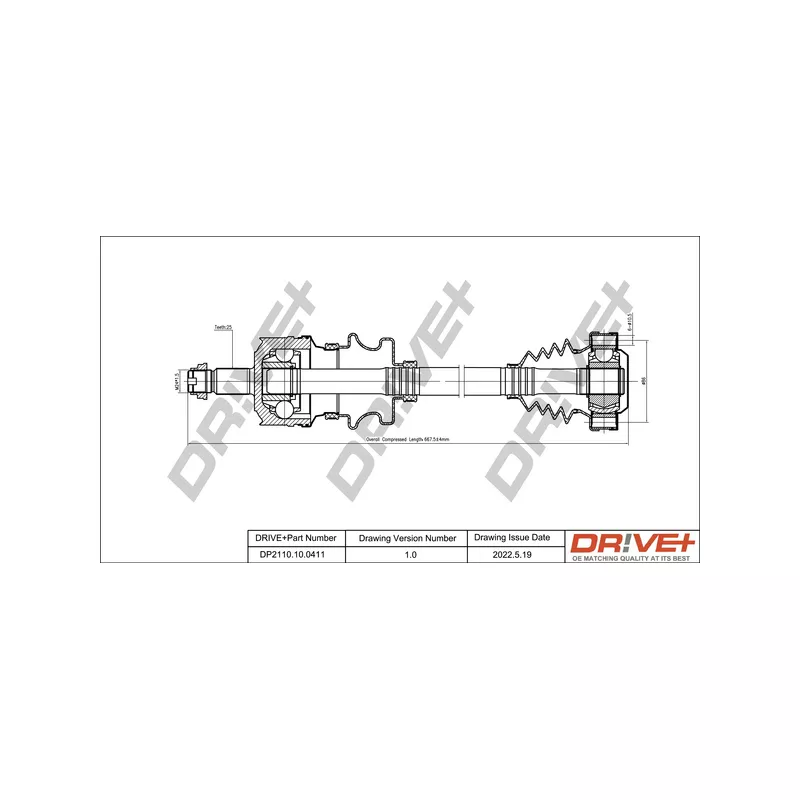 Arbre de transmission Dr!ve+ DP2110.10.0411