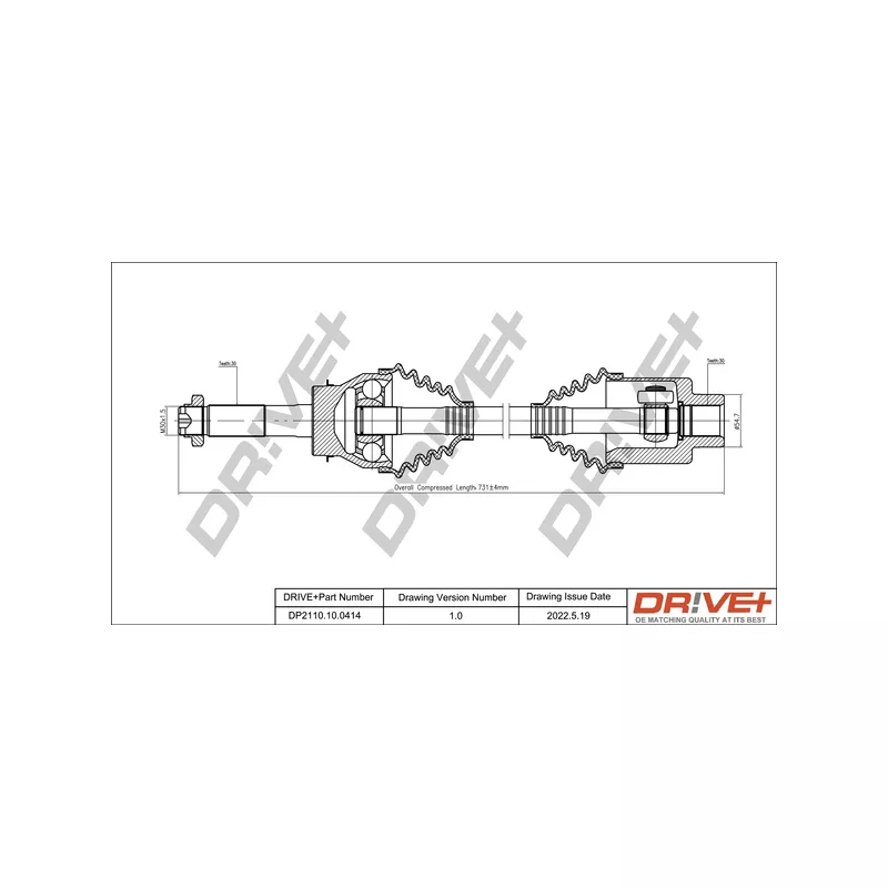 Arbre de transmission Dr!ve+ DP2110.10.0414
