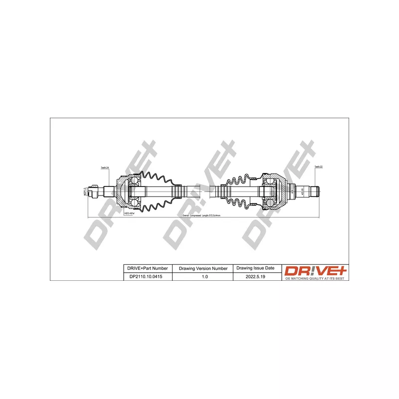 Arbre de transmission Dr!ve+ DP2110.10.0415